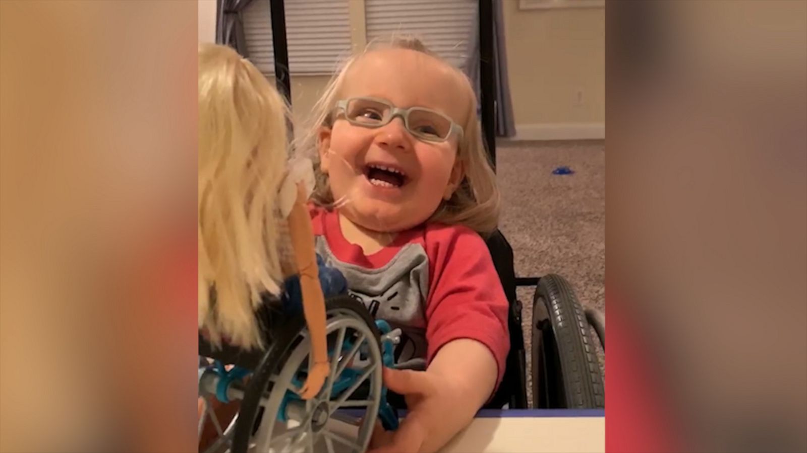 VIDEO: Girl with spina bifida has sweetest reaction to Barbie that's 'just like her'