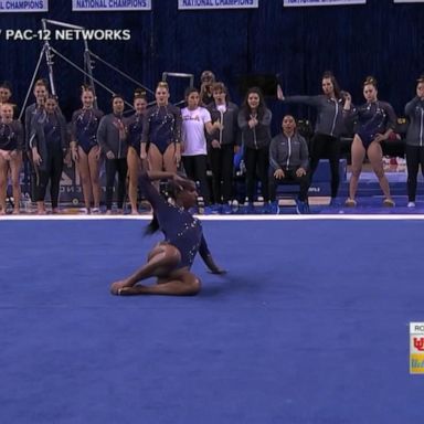 VIDEO: UCLA gymnast goes viral for floor routine 