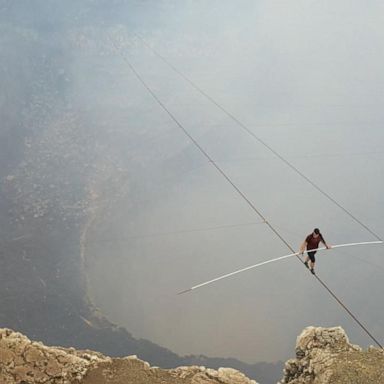 VIDEO: Nik Wallenda on volcano walk: 'I'm risking my life'