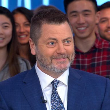 PHOTO: VIDEO: Nick Offerman shares what it’s like to interview people in his bed