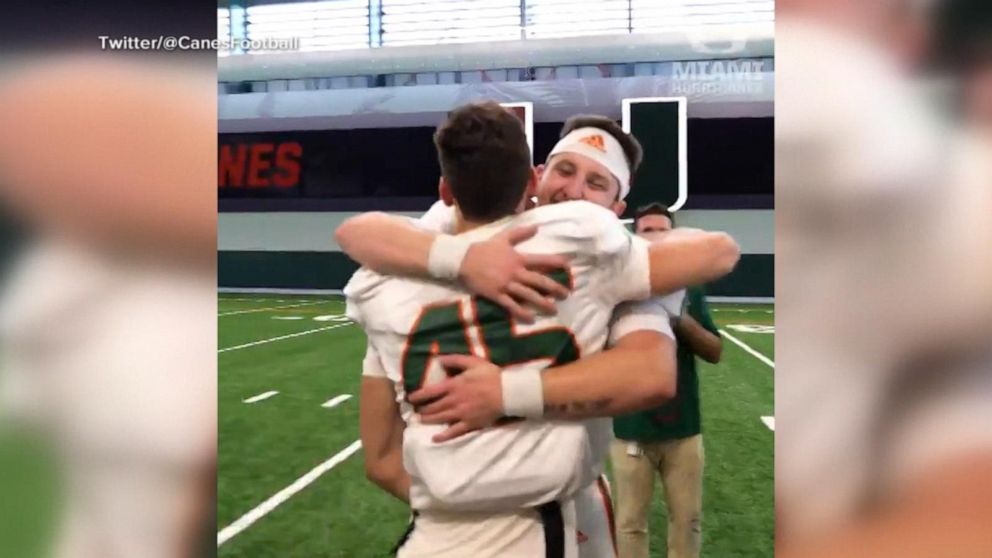 VIDEO: Walk-on college football players surprised with scholarships