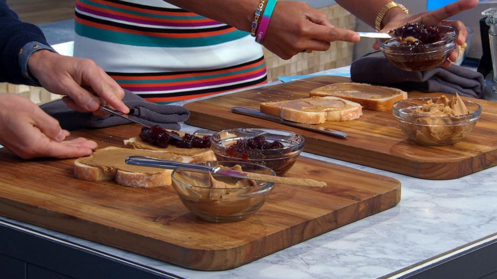PHOTO:  Chef Richard Blais shares tips with "GMA" to what makes the best PB&J.
