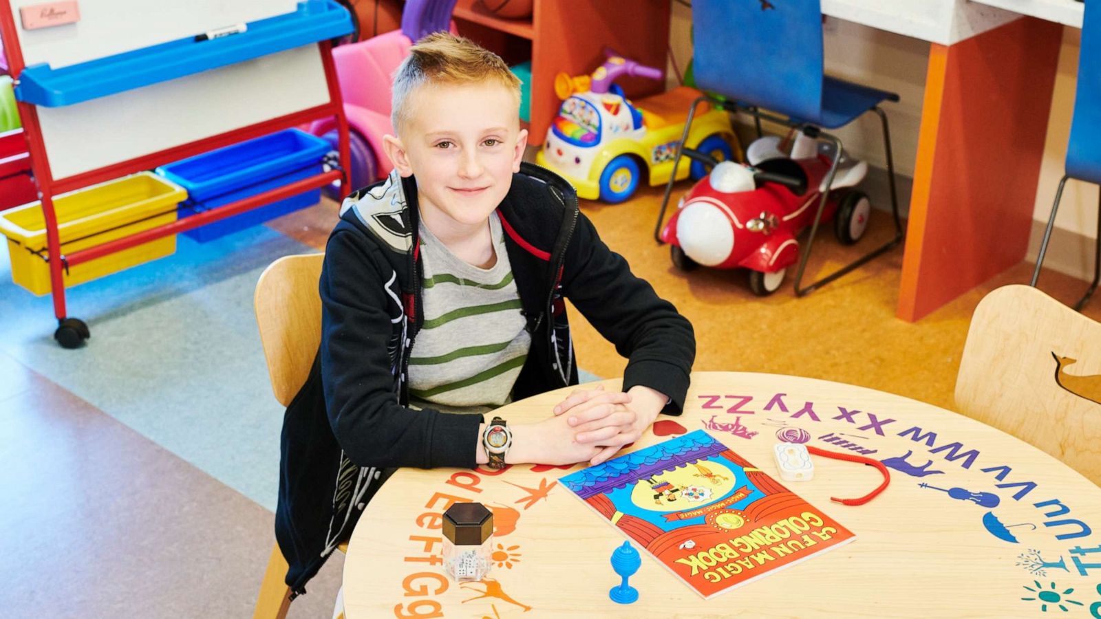 PHOTO: 10-year-old cancer patient Ian Dowling found hope through Stony Brook's magic therapy program.