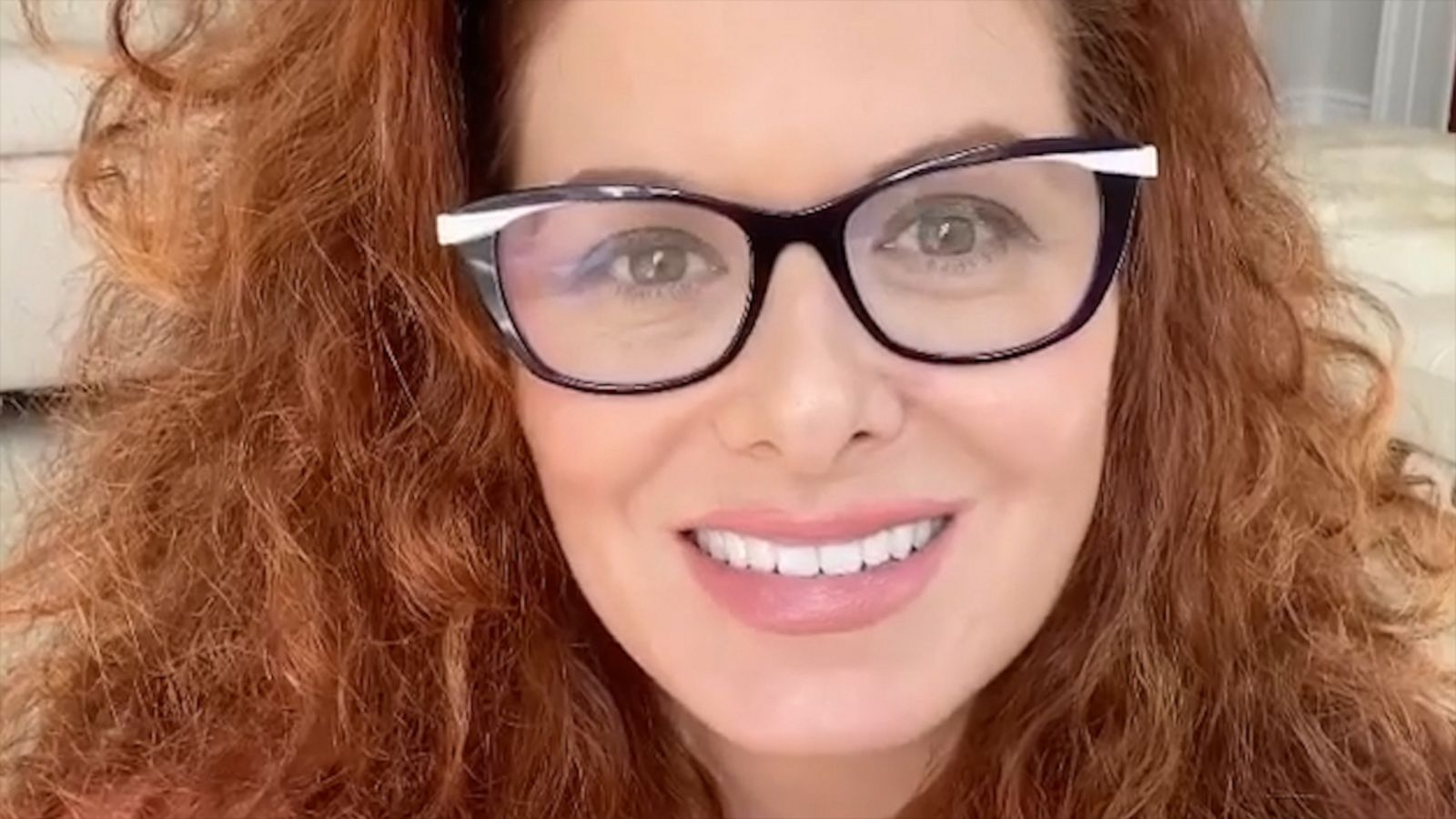 VIDEO: Debra Messing encourages fans to be safe