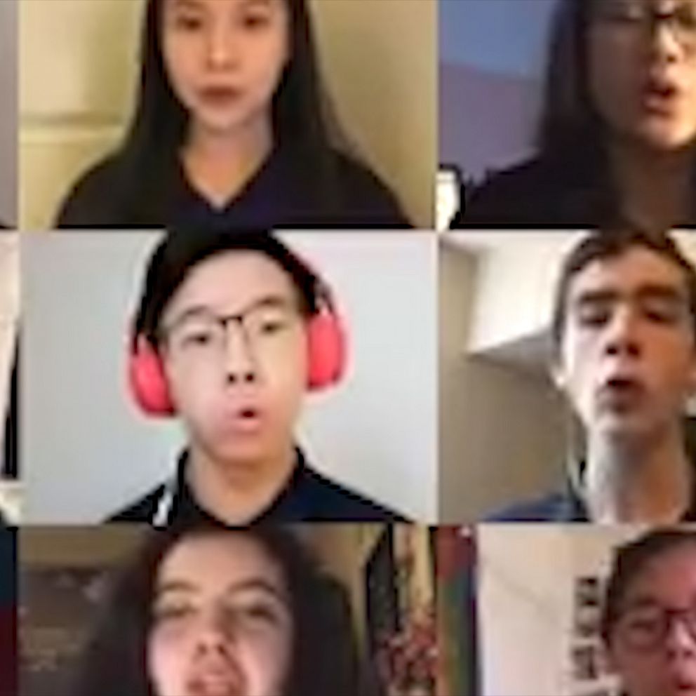 VIDEO: High school choir stays connected by singing 'Somewhere Over the Rainbow'