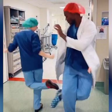 VIDEO: No handshaking allowed...so these medical residents did the Corona Foot Shake 