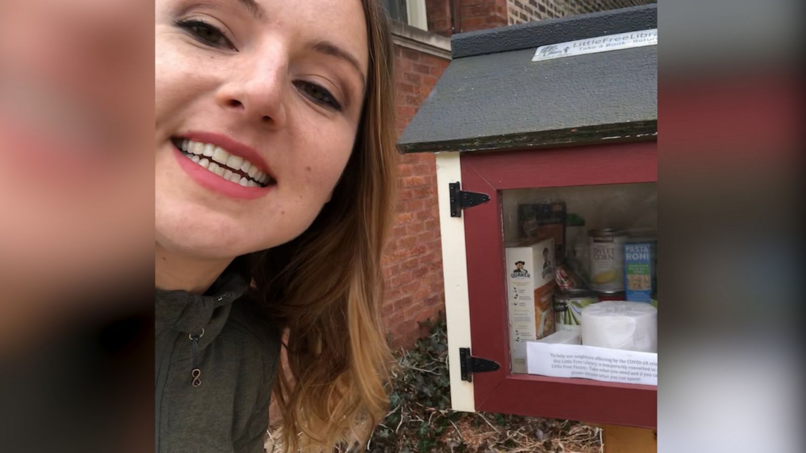 VIDEO: Free little library turns into free food pantry where neighbors leave essentials