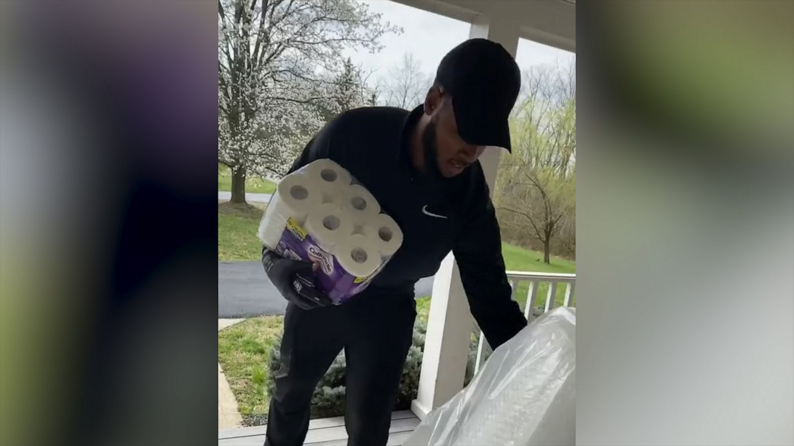 VIDEO: This man left hand sanitizer and toilet paper on his doorstep for delivery workers