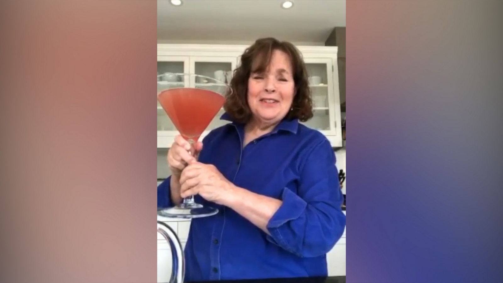 VIDEO: Ina Garten shows us how to make her massive cosmopolitan for a virtual cocktail party