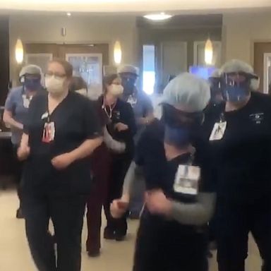 VIDEO: Hospital staff dance together to de-stress during the coronavirus pandemic 