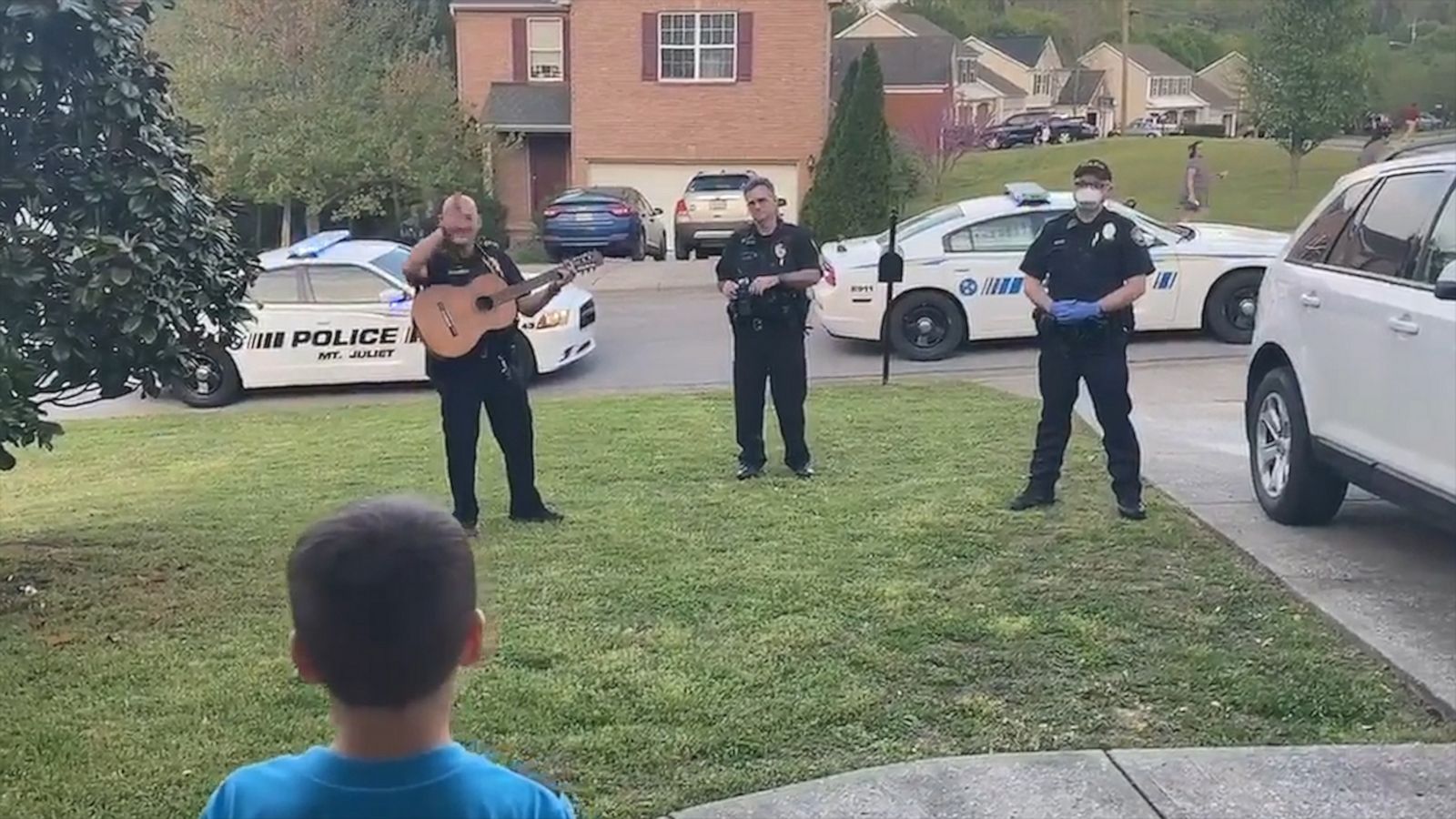 VIDEO: 8-year-old boy was celebrated by local police officers for his quarantined birthday