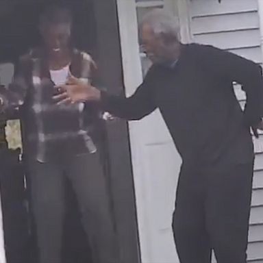 VIDEO: A woman and her son went to check on her elderly parents and found them having a porch party