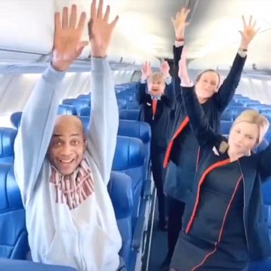 VIDEO: Sole passenger on Southwest flight joins crew in #ComeAroundMeChallenge 