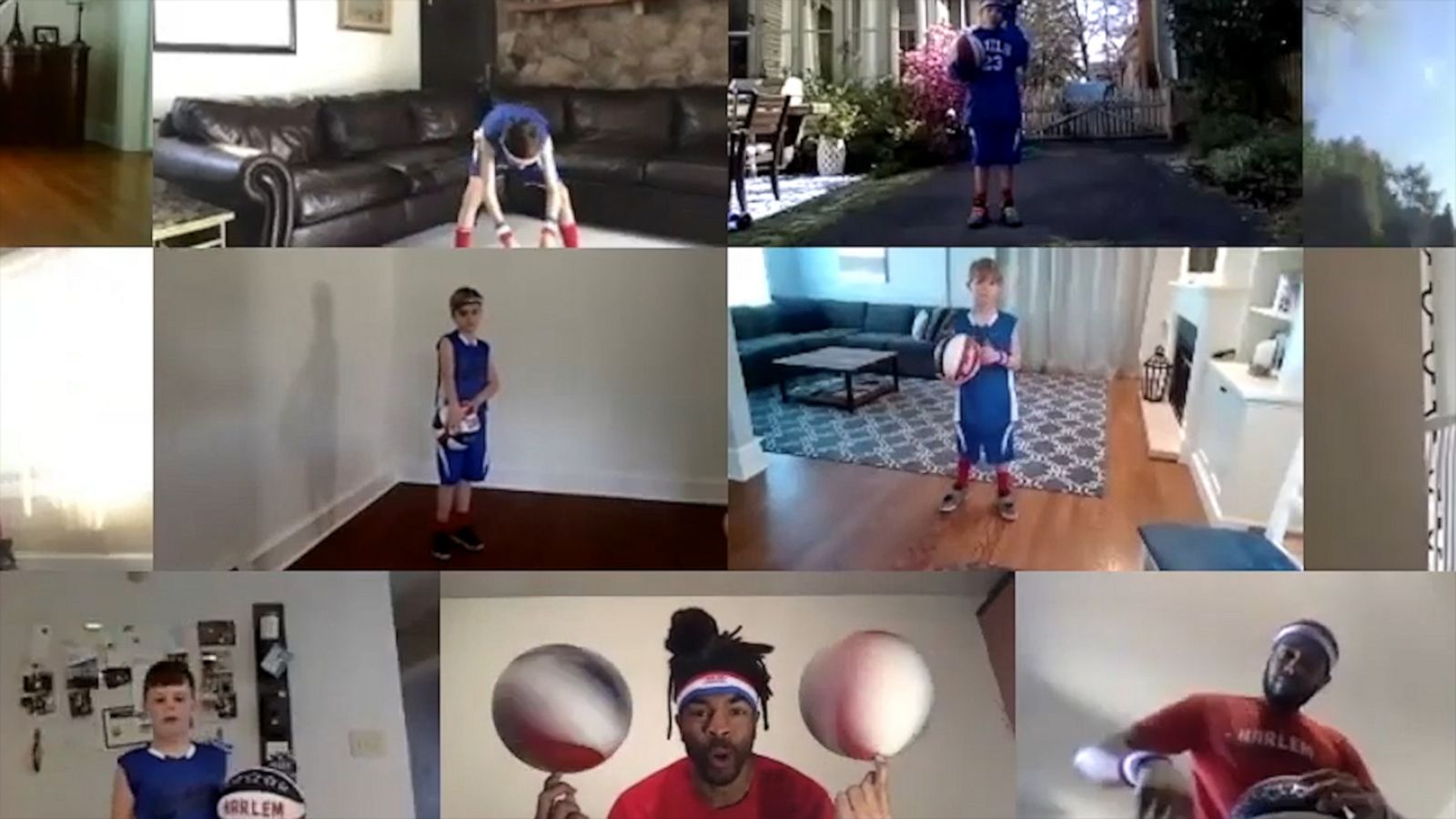 VIDEO: The Harlem Globetrotters 'Zoom bombed' this children's talent show