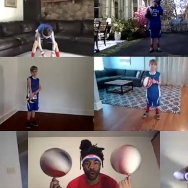 VIDEO: The Harlem Globetrotters 'Zoom bombed' this children's talent show 