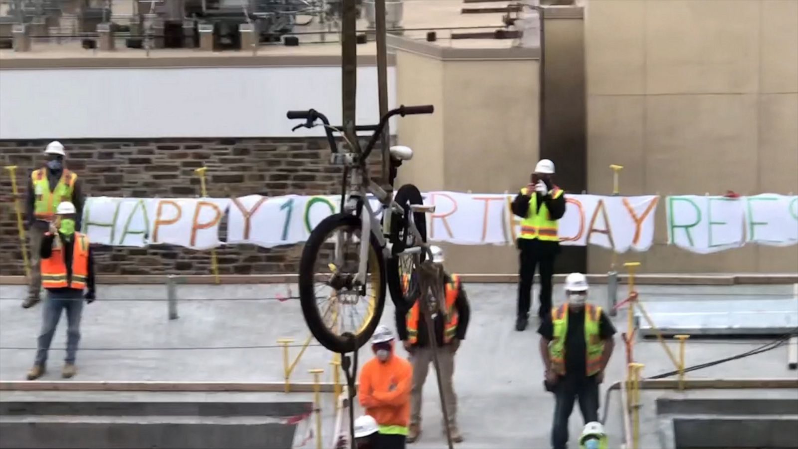 VIDEO: 10-year-old fighting cancer gets birthday surprise through hospital window