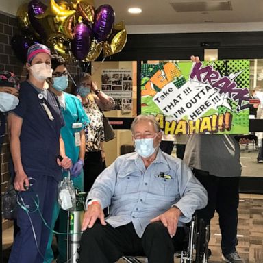 VIDEO: This hospital had an epic celebration for their 100th COVID-19 patient’s discharge 