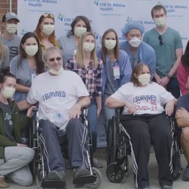 VIDEO: North Dakota couple given plasma treatment for COVID-19 recover and leave hospital 