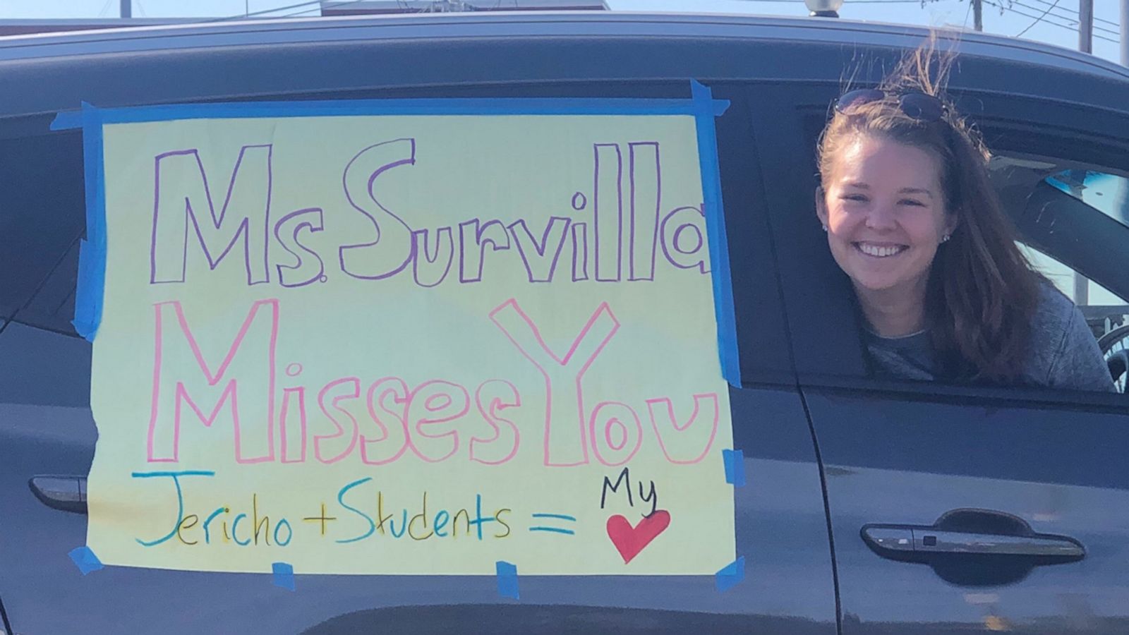 VIDEO: Long Island School throws epic curbside car parade to celebrate teachers