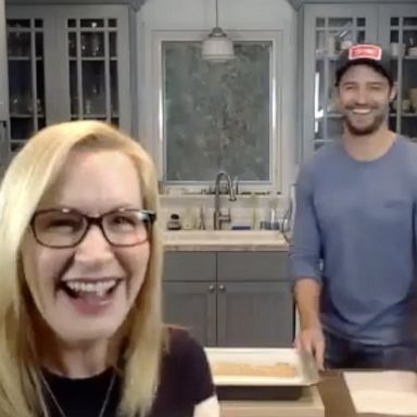 VIDEO: Angela Kinsey and Josh Snyder’s no-bake peanut butter pretzel bars