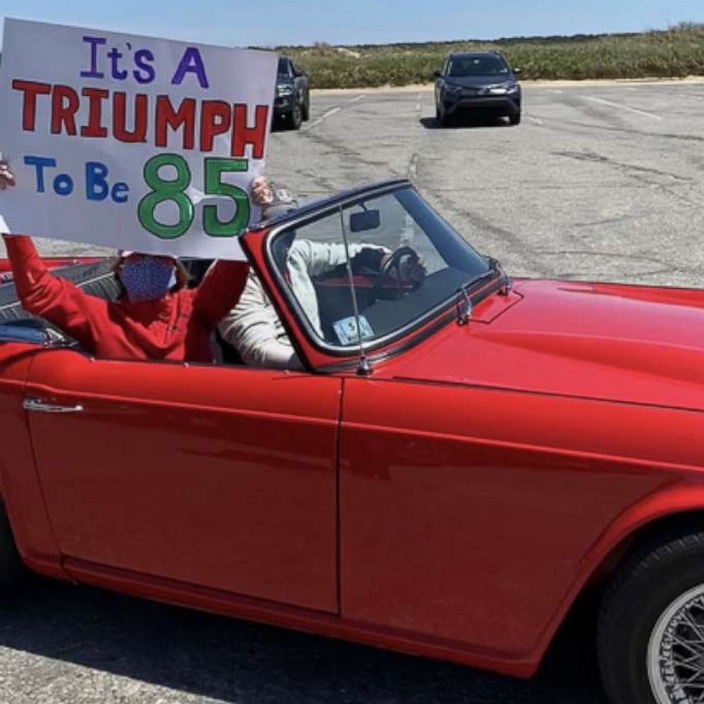 VIDEO:  85-year-old car lover is surprised with a huge vintage car parade for his birthday