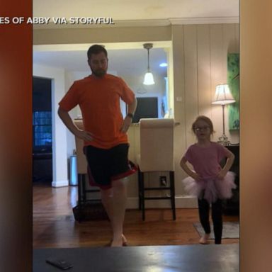 VIDEO: Dad dances with daughter for her Zoom performance