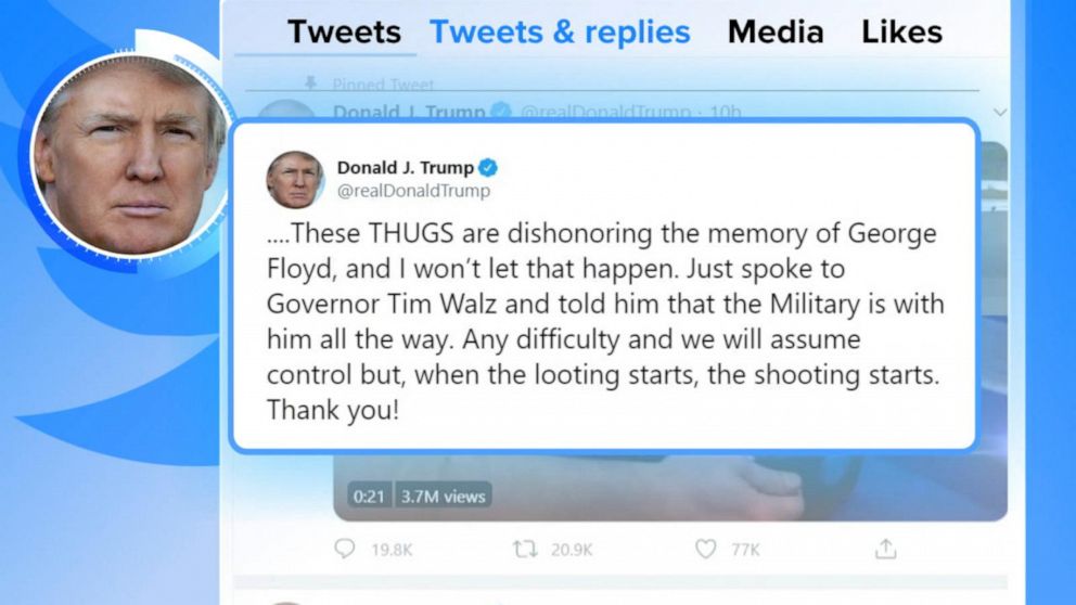 Twitter flags Trump, White House for 'glorifying violence' in ...