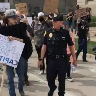 VIDEO: Wisconsin police chief marches with protesters and thanks them for a peaceful protest