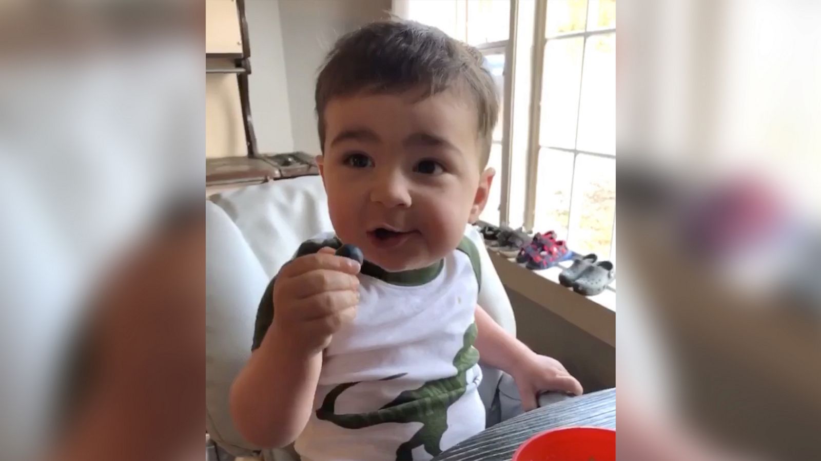 VIDEO: Little boy loves big blueberries