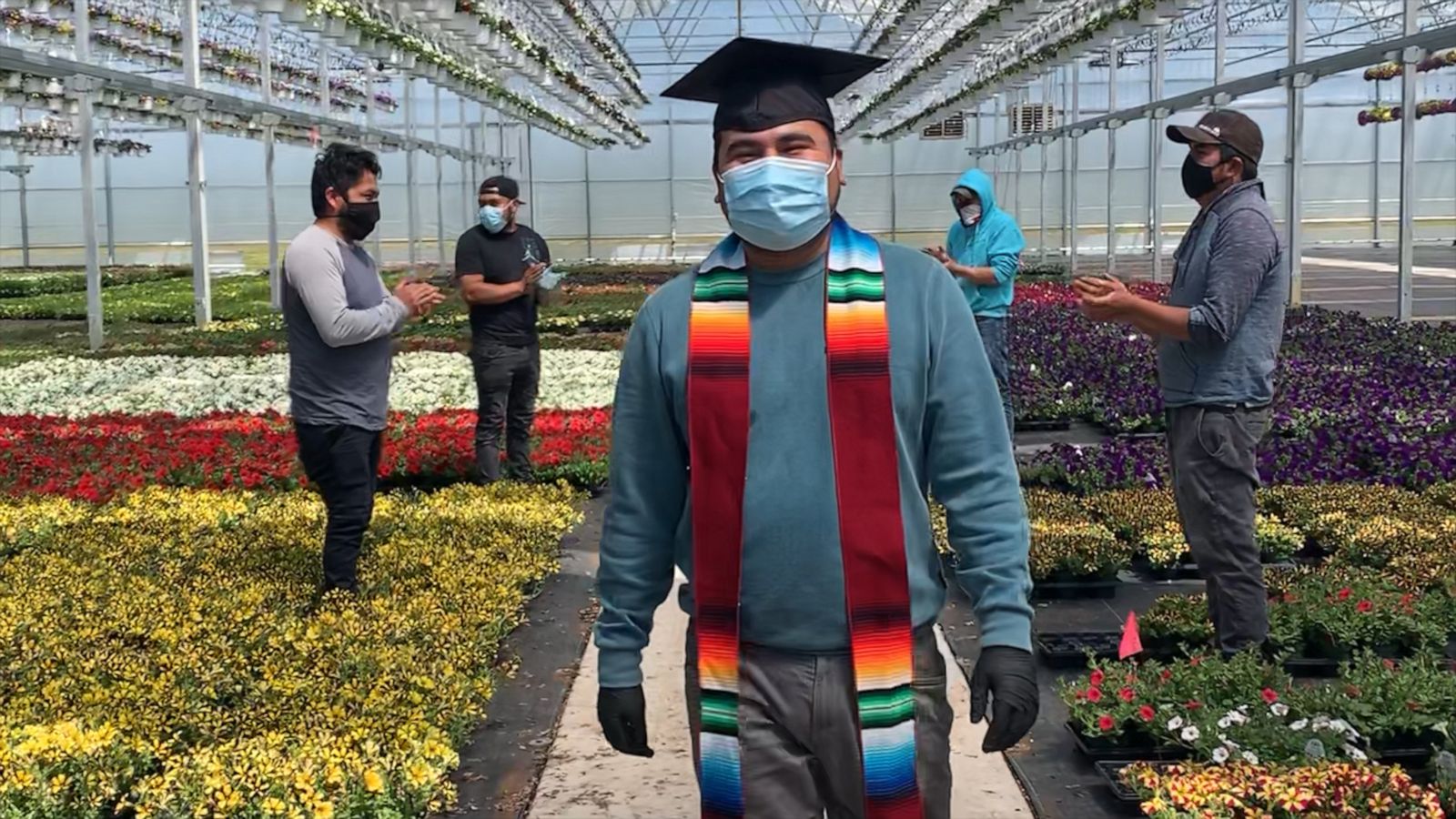 VIDEO: First generation Latinx college grad posts 'commencement' video with his work family