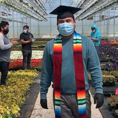 VIDEO: First generation Latinx college grad posts 'commencement' video with his work family 