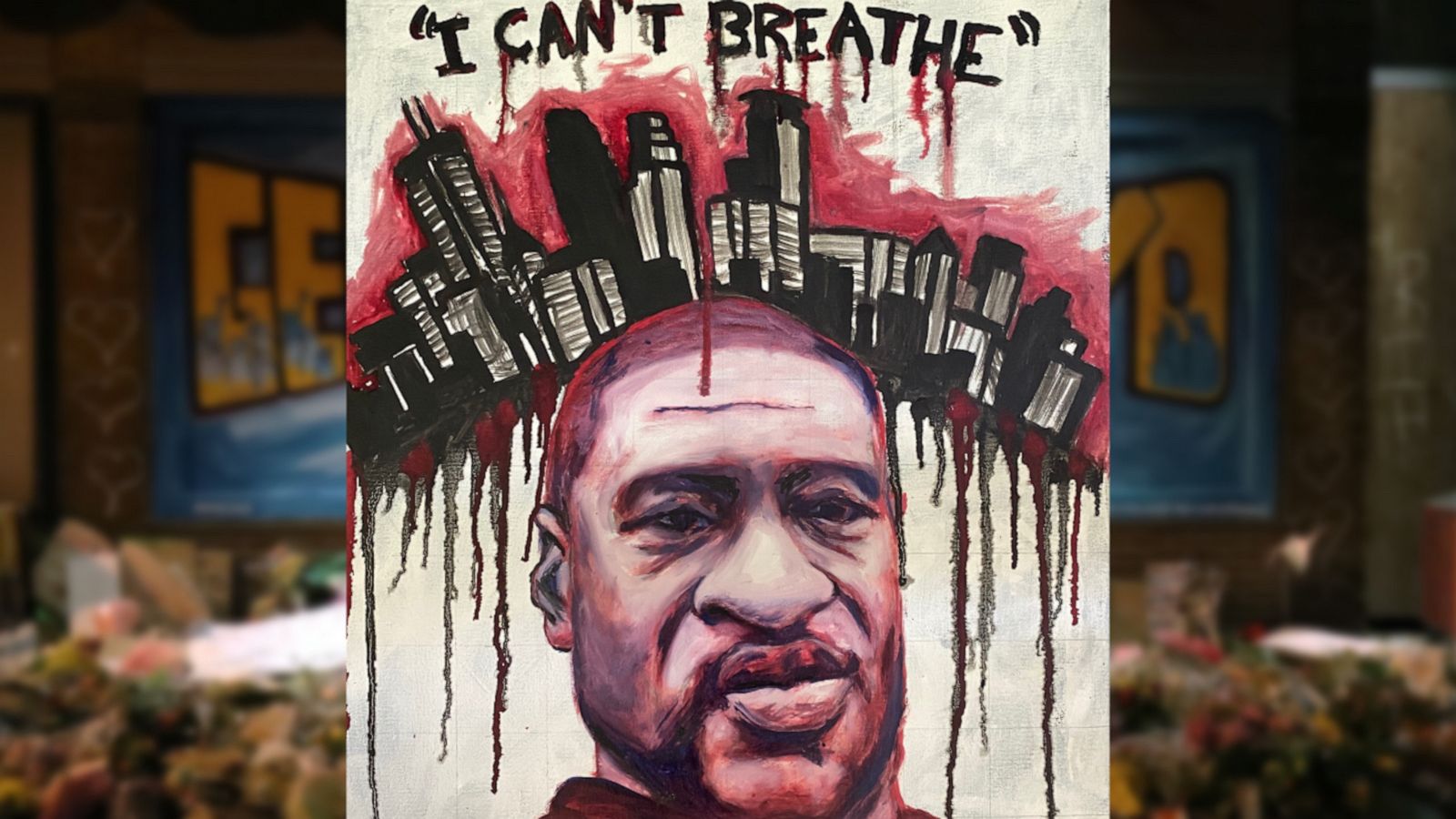 VIDEO: 20-year-old artist creates painting to express anger over George Floyd’s death