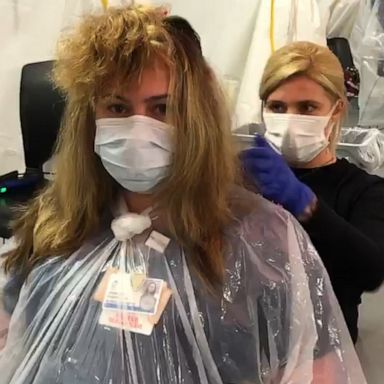 VIDEO: Mother receives first haircut after her maternity leave amid the pandemic 