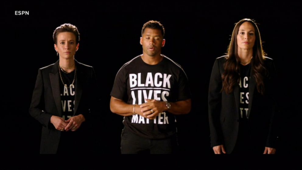 VIDEO: ESPYs hosts call for a world where 'Black lives are valued'