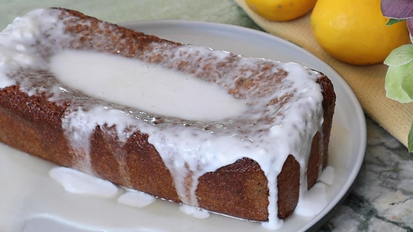 VIDEO: How to make a gluten-free lemon coconut poppy seed loaf cake at home