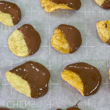 VIDEO: Try this indulgent 2-ingredient 'chocolate-dipped potato chip' recipe at home 