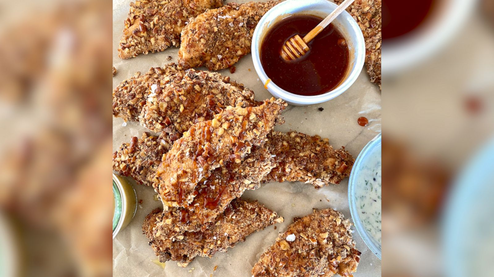 VIDEO: How to make spicy honey mustard pretzel chicken fingers at home