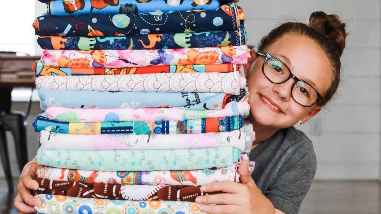 VIDEO: 11-year-old sews 500 blankets and 1,100 masks for people in need