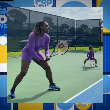 VIDEO: Serena Williams and daughter, Alexis Olympia, play doubles in matching outfits!