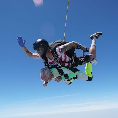 VIDEO: 103-year-old becomes oldest man to successfully complete a tandem parachute jump