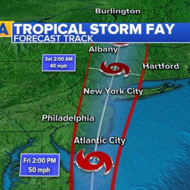 VIDEO: Tropical Storm Fay threatens East Coast