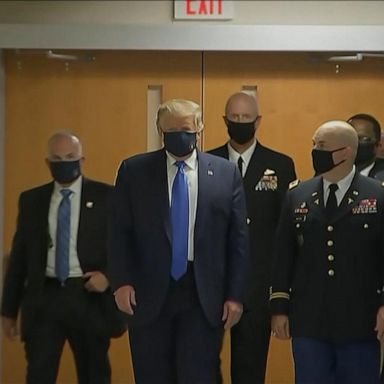 VIDEO: President Trump wears facemask for 1st time since pandemic began 