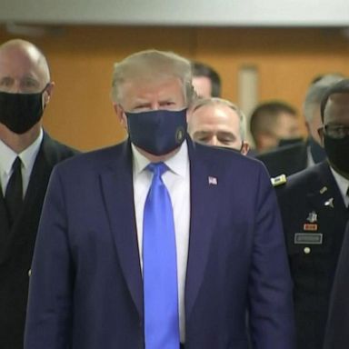 VIDEO: Trump wears face mask for 1st time since pandemic began