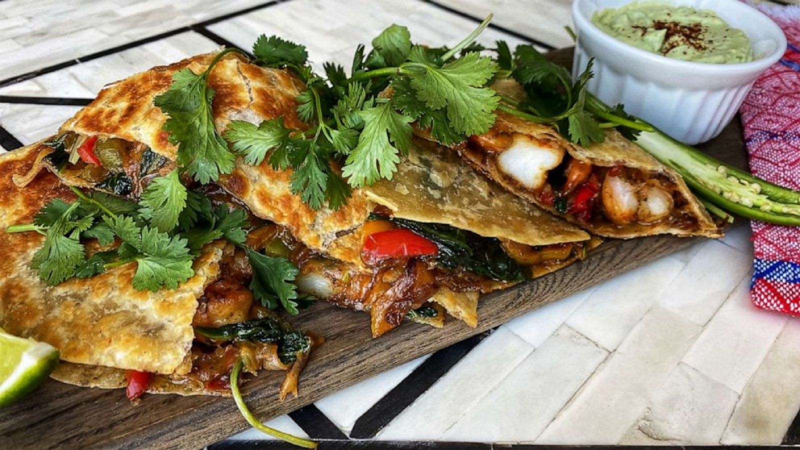 VIDEO: How to make a delicious fajita shrimp quesadilla