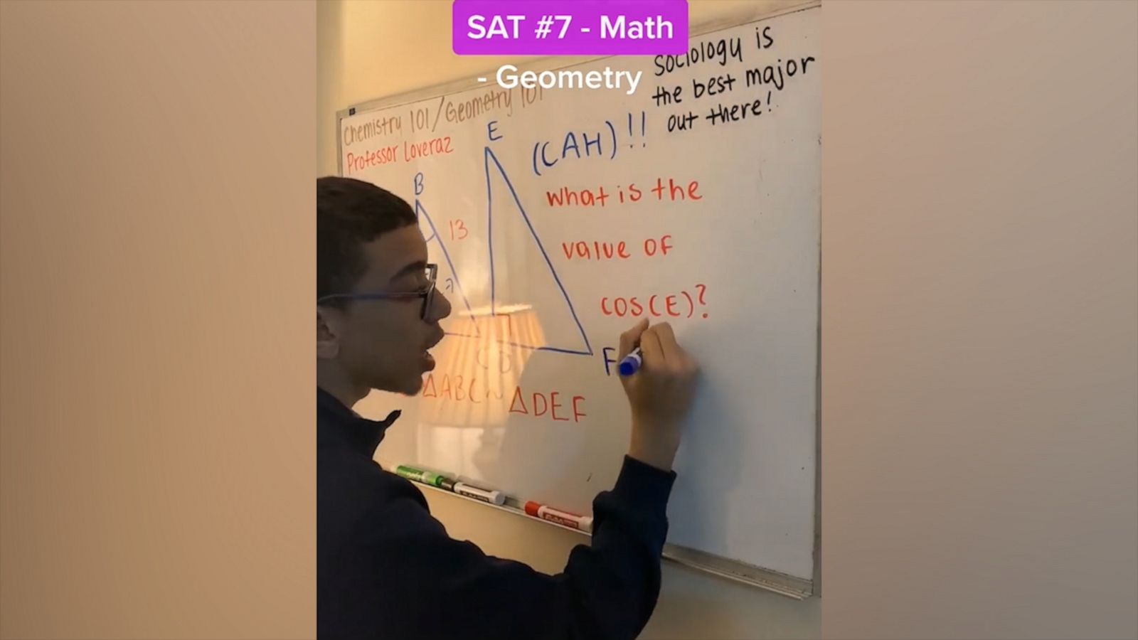 VIDEO:TikTok tutor is helping fellow students with complicated math to bring their grades up