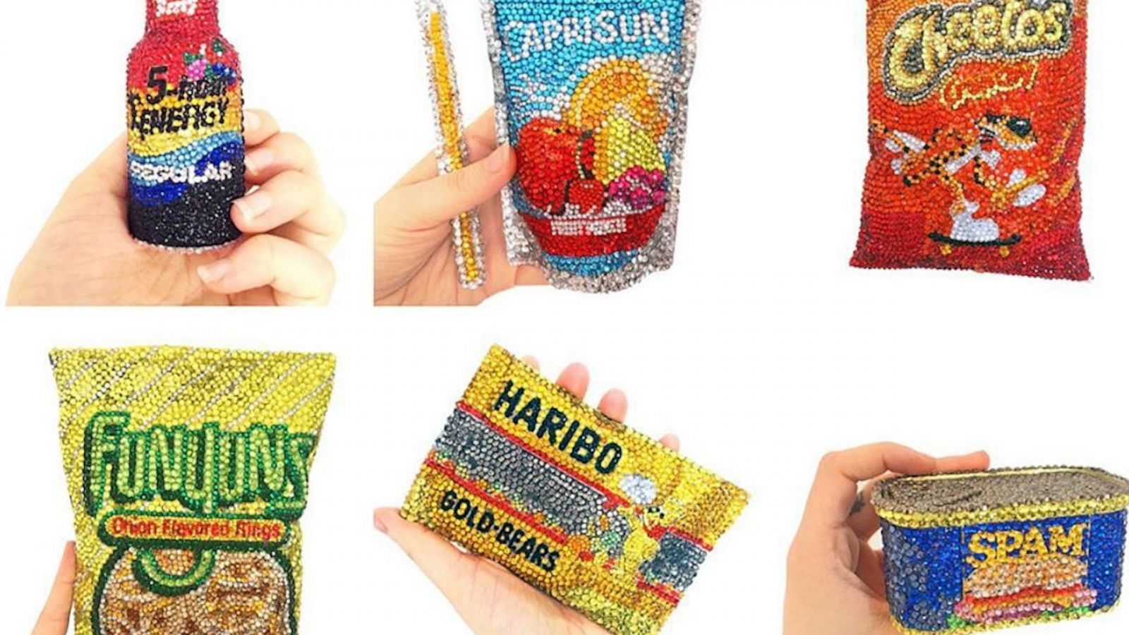 A Woman Is Turning Popular Snacks Into Bedazzled Art