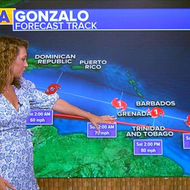 VIDEO: Tropical Storm Gonzalo on path to become hurricane