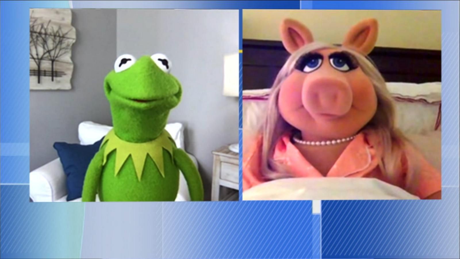 Kermit the Frog and Miss Piggy talk about their show ‘Muppets Now’ on ...