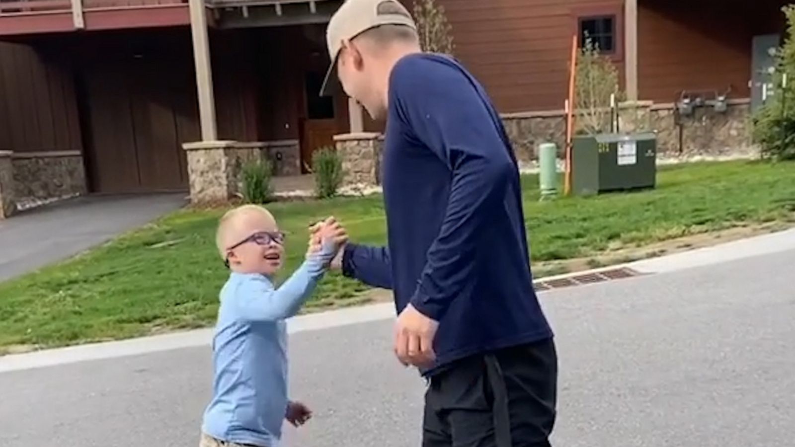 VIDEO: Boy who skipped for the first time tells dad 'I'm so proud of you'