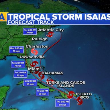 VIDEO: Tropical Storm Isaias could near the US East Coast by this weekend